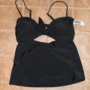 Old Navy Black Swim Top Large NWT